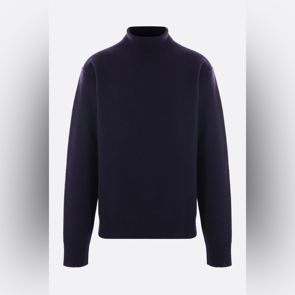 Jil Sander Cashmere Mock Turtleneck Sweater - Eggplant - size 38